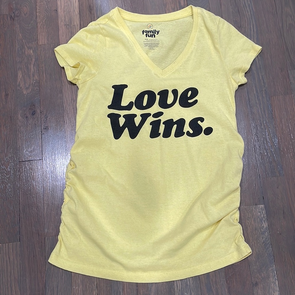 Yellow maternity shirt